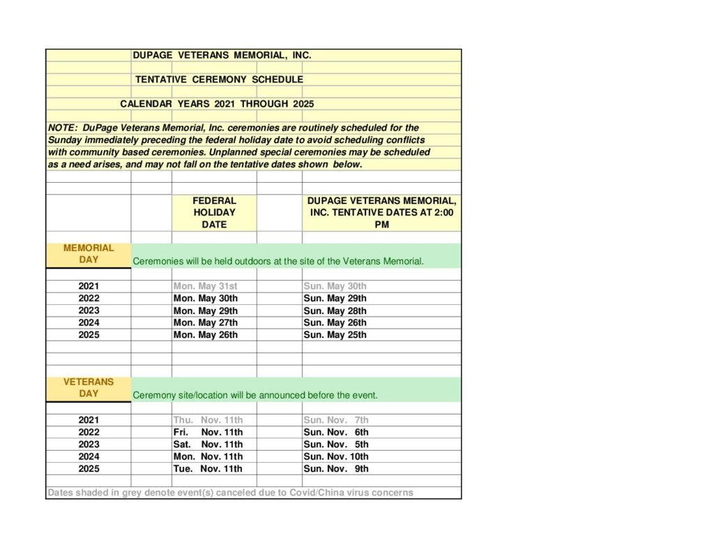2021 -2025 Event Planner